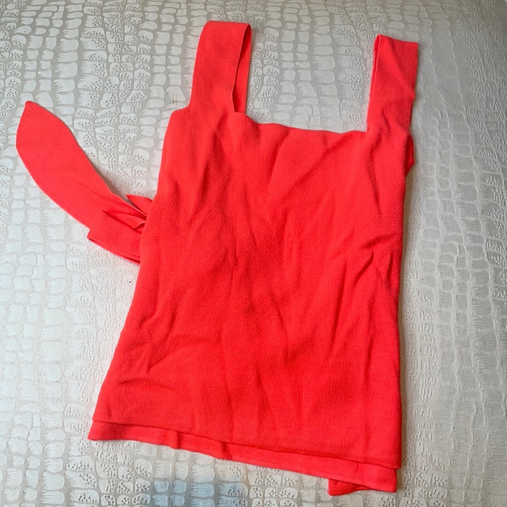 Anthropology Orange Knit Top